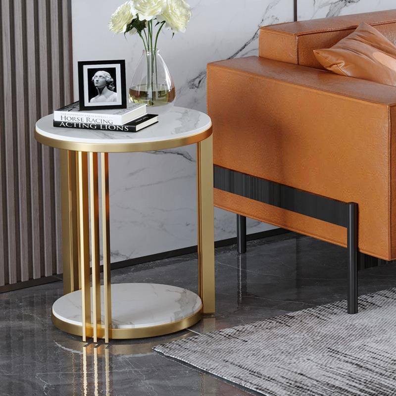 Hot Selling Furniture Stainless Steel Marble Sintered Stone Coffee Table