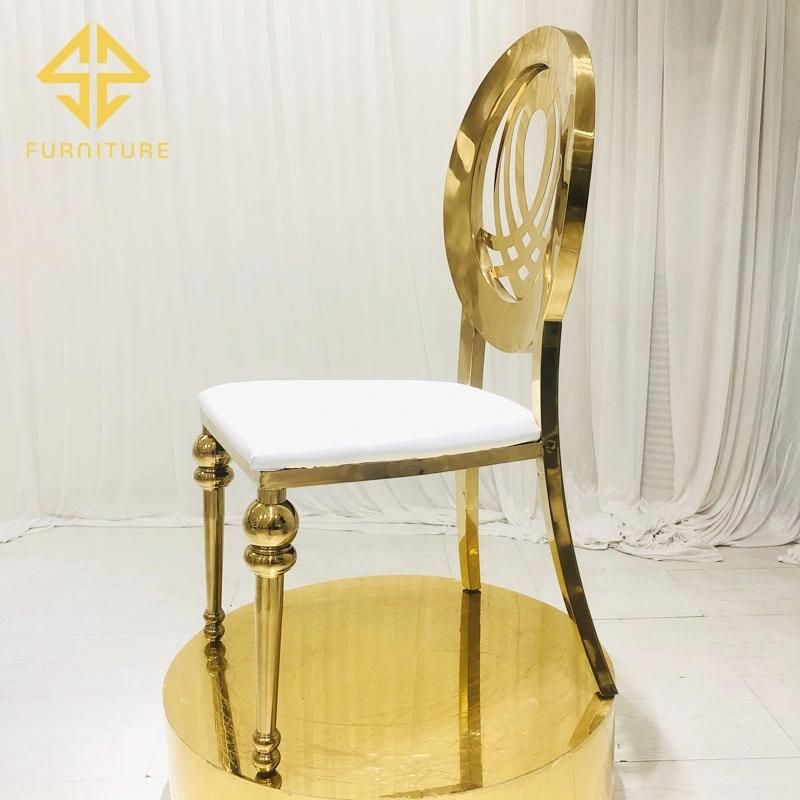 Sawa Unqiue Back Shape Stainless Steel Chairs for Event Wedding Banquet