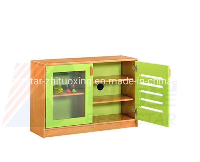 Best Star Preschool Furniture Wooden Cabinet for Kindergarten and Preschool Classroom