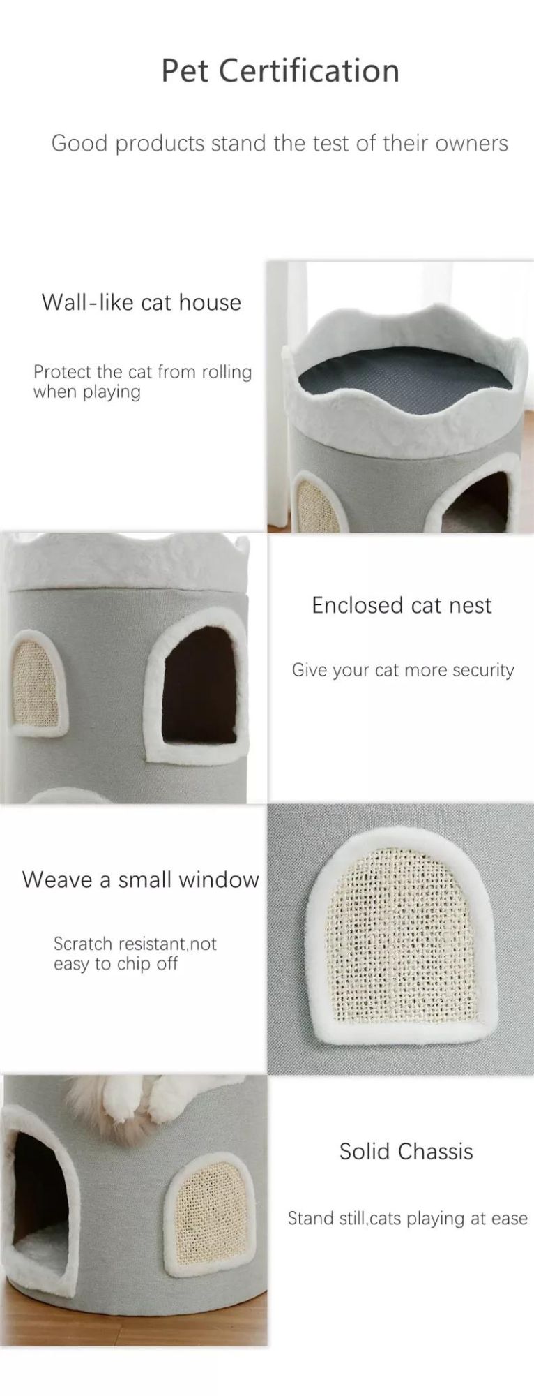 Modern Cat Furniture Cat Play House for Fun Cat Castle