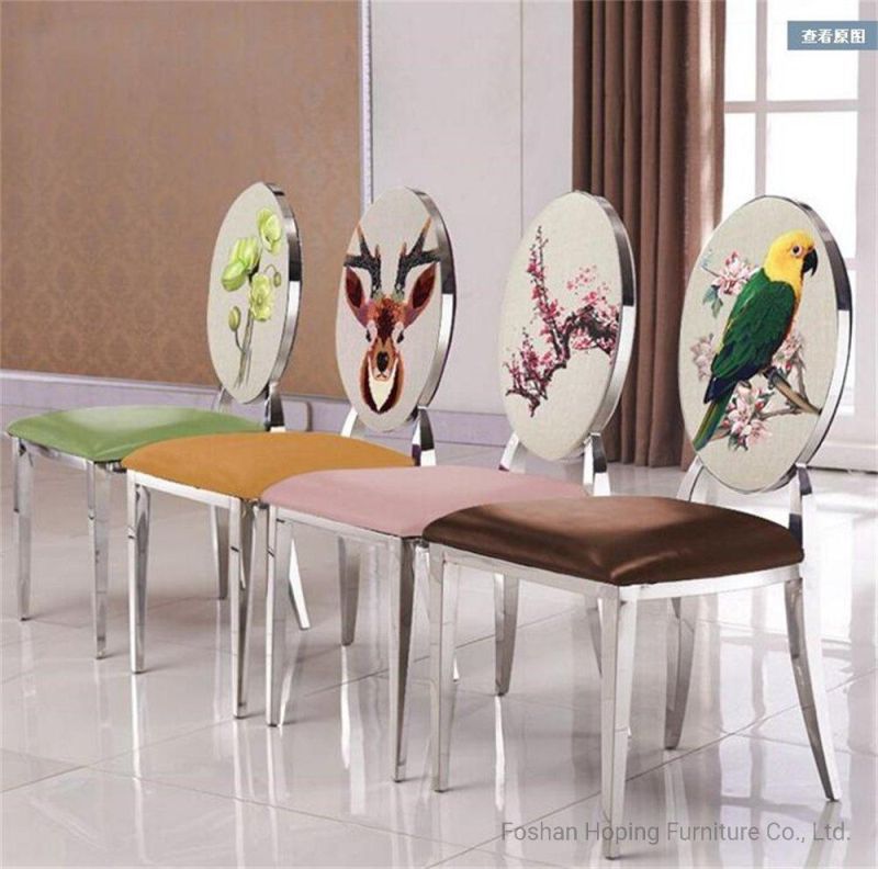 Modern Flower/ Animal/ Tree Back Decors Dining Table Chair Living Room Chairs Hotel Restaurant Furniture Wedding Banquet Party Clear White Chair