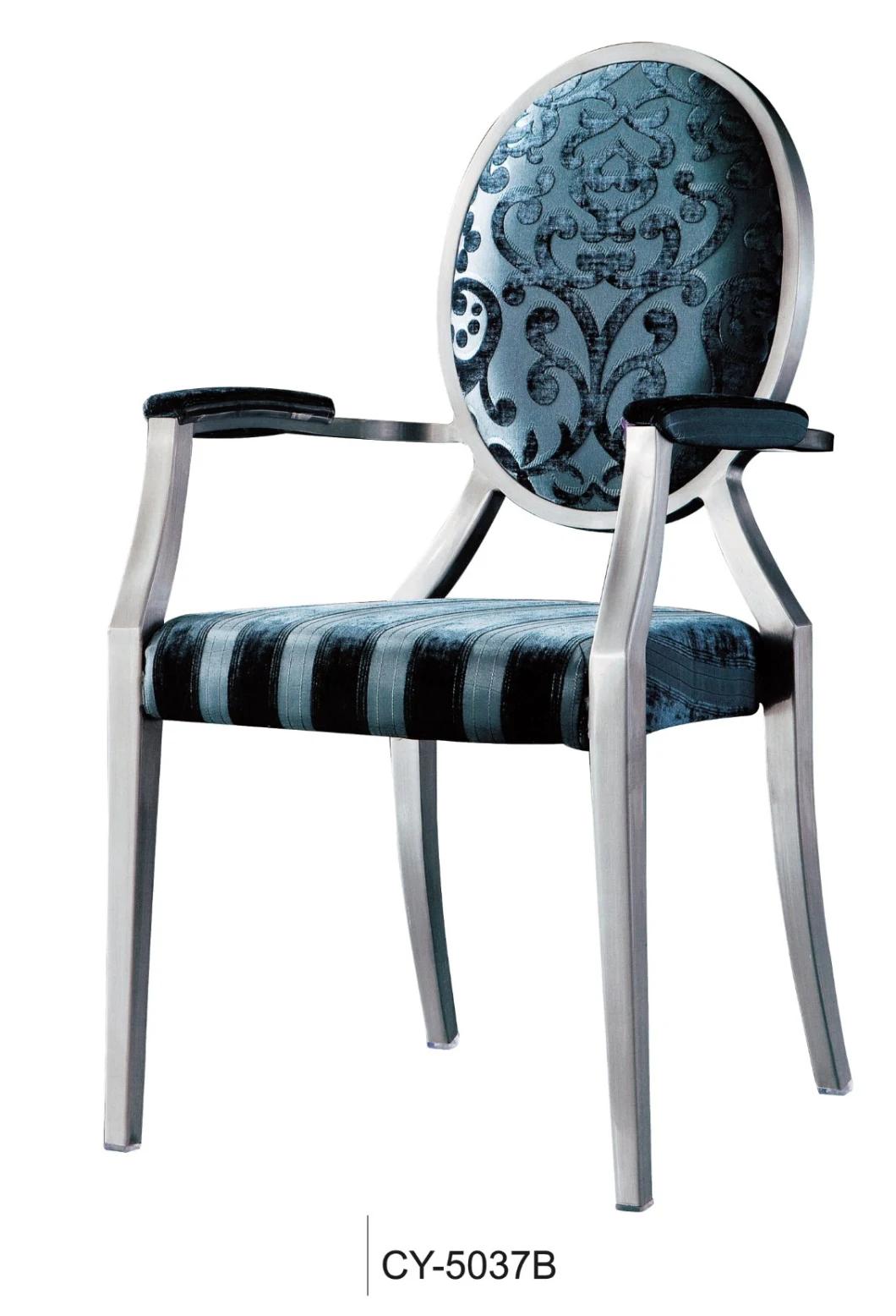 Foshan Factory Metal Restaurant Armest Chair for Restaurant Furniture