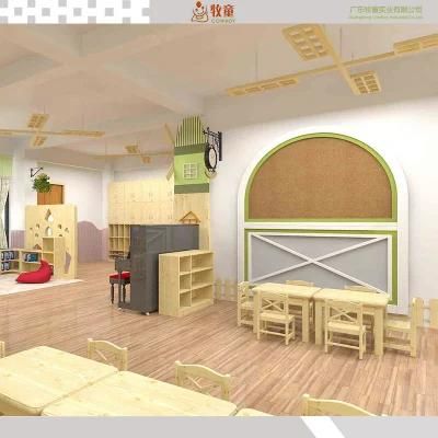 Modern Wooden Kids School Furniture Set