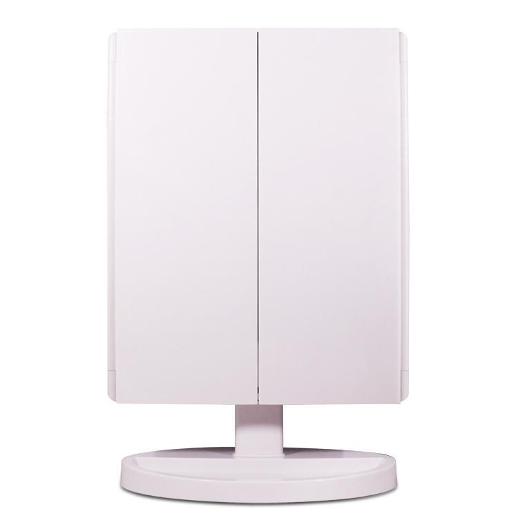 LED Light Trifold Table Make up Cosmetic Mirror