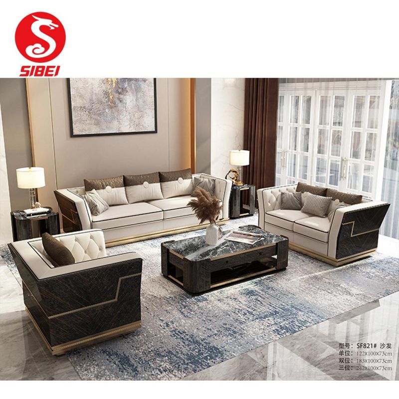 Contemporary Sofa Set Modern Living Room Furniture Home Leather Sofa