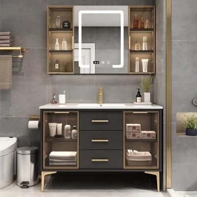 Luxury Furniture Wood Marble Storage Modern Bathroom Vanity Cabinet