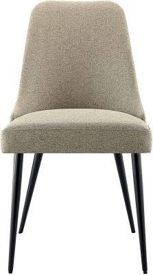 Modern Elegant Nordic Vintage Side Chair Velvet Fabric Turfed Back Dining Chair