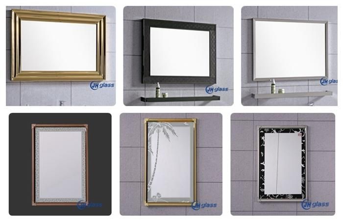 Wall Mounted Metal Frame Black Bathroom Mirror for Decoration