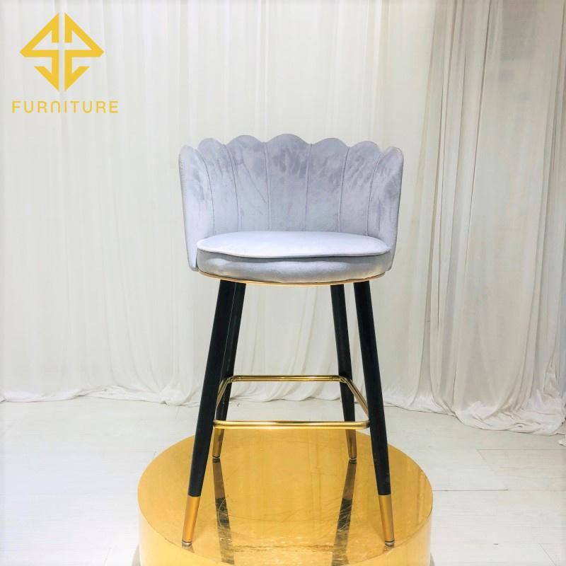 Commercial-Grade Banquet Event Upholested Bar Stool with Wooden Legs