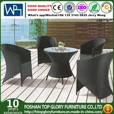 Modern Outdoor Patio Leisure Dining Wicker Rattan Chair and Table Furniture Set (TG-508)