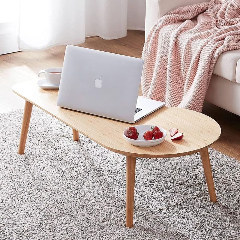 Bamboo Coffee Table for Living Room Unique Coffee Tables Low Table for Sitting on The Floor Accent Furniture