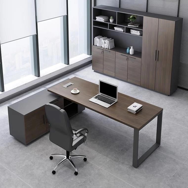 New Walnut Brown Manager Office Computer Small Desk