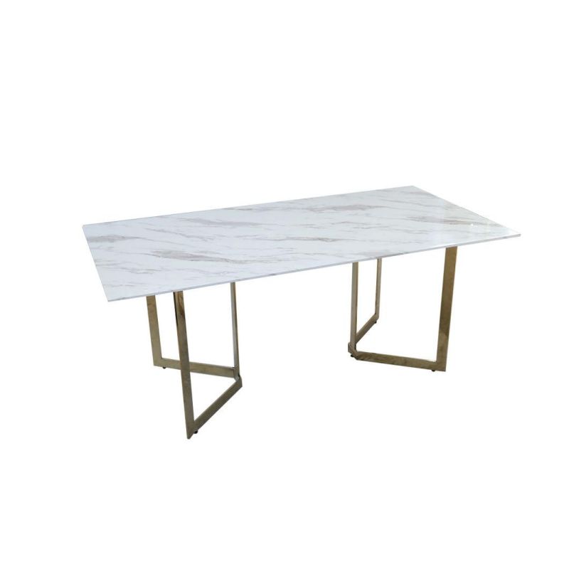 Modern Hot Selling Style Home Dining Room Furniture Table Sets Marble Top Dining Table