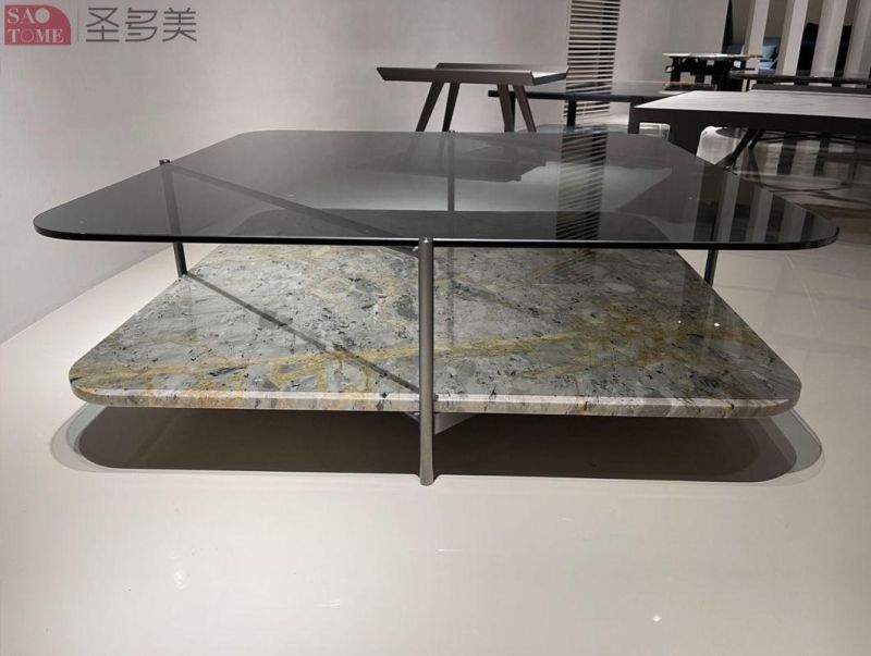 Coffee Table Sets Living Room Furniture Marble Glass End Table