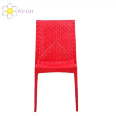 Modern High Back Outdoor Stacking Plastic Ratten Dining Chair