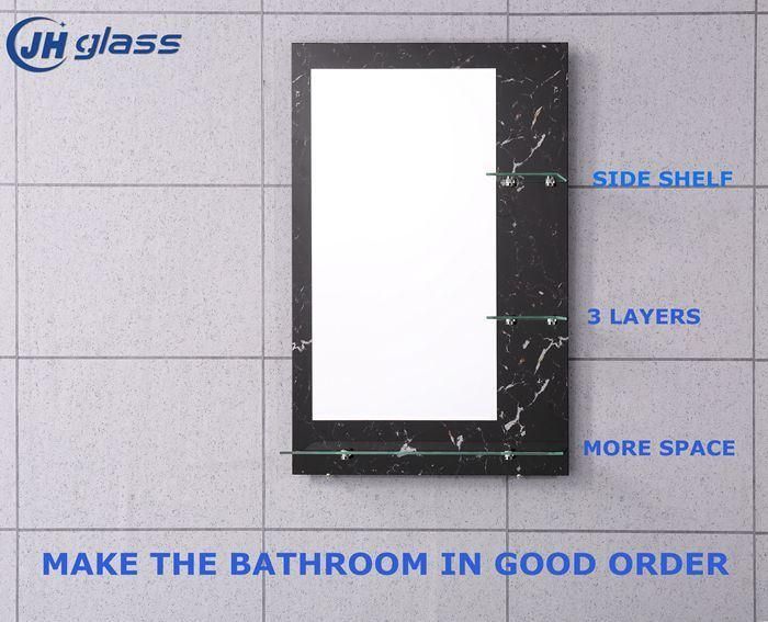 Hot Selling Wall Mounted Rectangle Vanity Mirror Bathroom Mirror with Glass Shelf