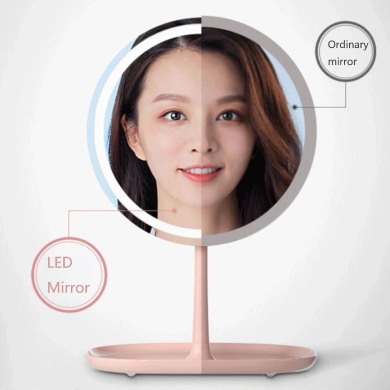 Desktop Touch Screen Makeup USB Charging Ring LED Mirror