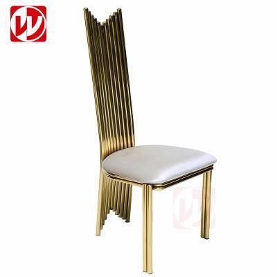 Long Back Metal Wedding Event Banquet Chairs Modern Furniture Stainless Steel Wedding Party Chair