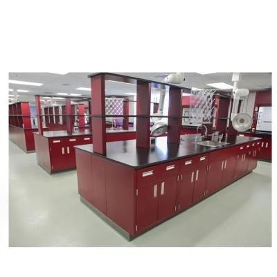 Physical Steel Lab Furniture with Reagent Shelf, Bio Steel Epoxy Resin Lab Bench/