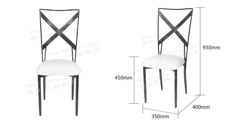 Hyc-Ss62D Used Banquet Dining Wedding Stainless Steel Chair for Sale