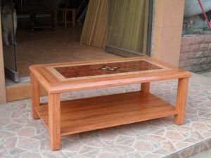 Modern Simple Double Layer Coffee Table with Customized Pattern