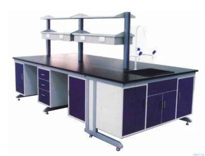 Pharmaceutical Factory Steel Lab Furniture with Power Supply, Hospital Steel Lab Bench with Cover/