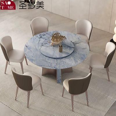 Modern Home Restaurant Dining Furniture Round Grey Dining Table