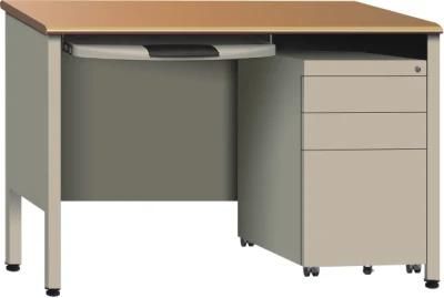China Luoyang Kd Office Furniture Metal Steel Office Computer Table Office Desk with Mobile Pedestal