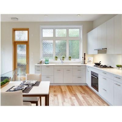 Australia High Quality L-Shaped White Shaker Lacquer Modular Kitchen Cabinets