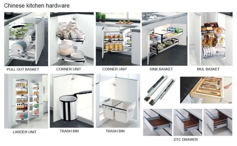 Custom Fashion Modern Durable Waterproof PVC Kitchen Cabinet Furniture