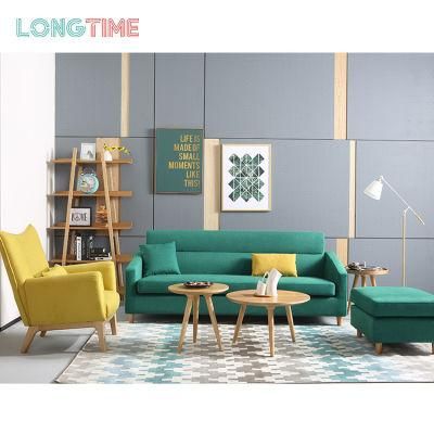 Natural and Comfortable Modern Design Wood Frame Fabric Sofa