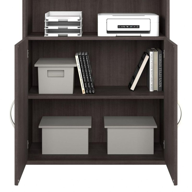 Business Furniture a Tall 5 Shelf Bookcase with Doors