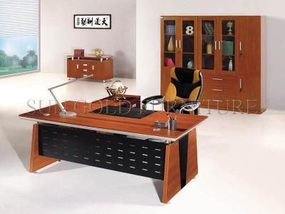 Tradition Design Melamine CEO Executive Desk with Cabinet (SZ-OD008)