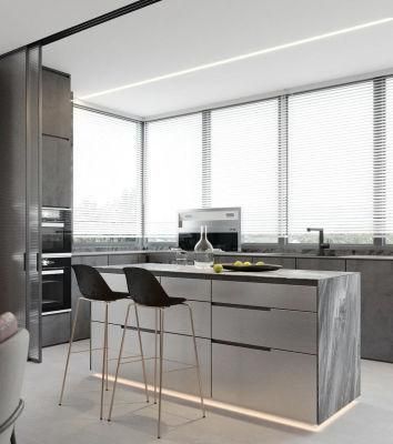 Modern Kitchen Cabinet Luxury with Plywood Melamine Full Flat Pack Kitchen Set