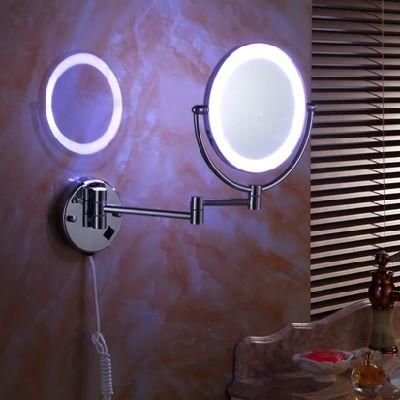 Make up Adjustable Wall Mount Mirror Round with LED Light