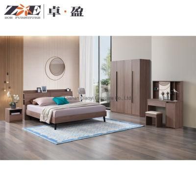 Modern Style Wood Veneer MDF Material Quick Delivery Hotel Bedroom Furniture Set for Project