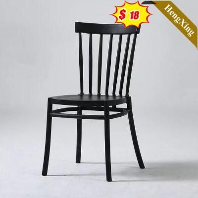 Italian Designer Home Furniture Dining Room Slatted Black Wood Windsor Chair