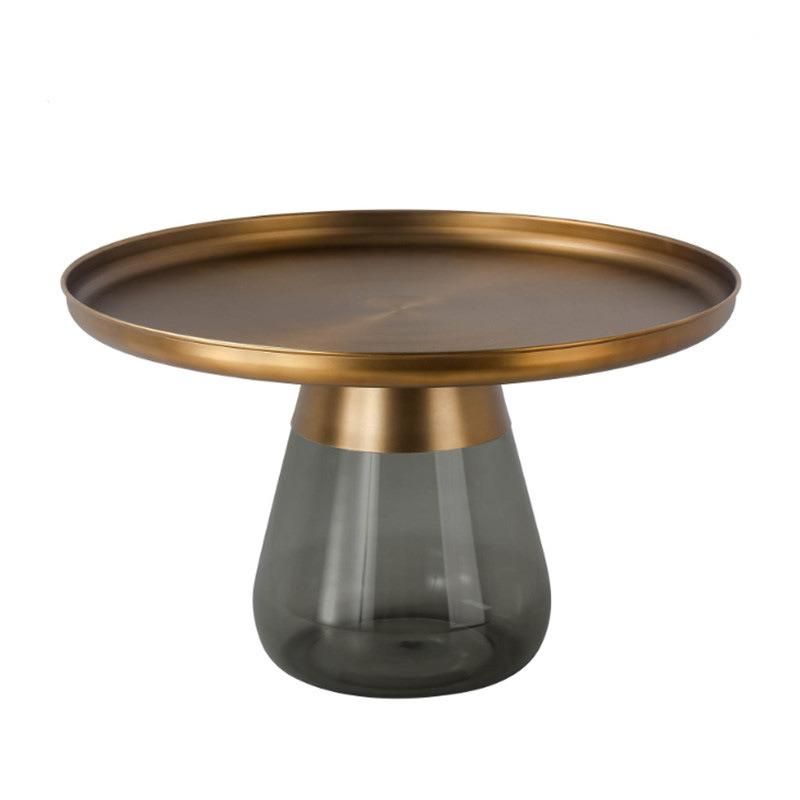 Office Furniture Metal Countertop Purple Glass Body Table