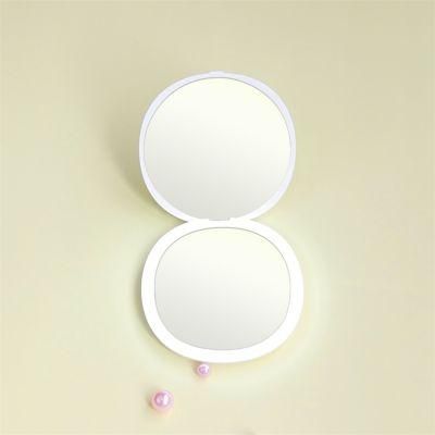 Rechargeable Double Sides Magnifying Pocket Cosmetic LED Mirror
