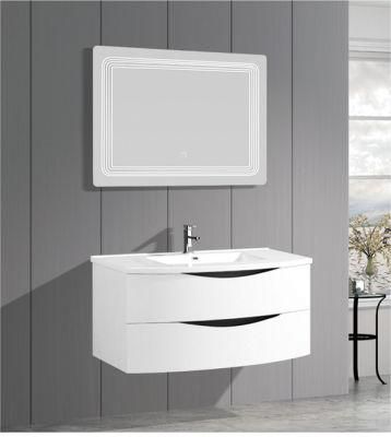Modern Simple PVC with Arc Bathroom Cabinet