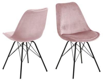 Dining Chairs Modern PP Plastic Chairs with Metal Legs Modern Chair with Thick Padding