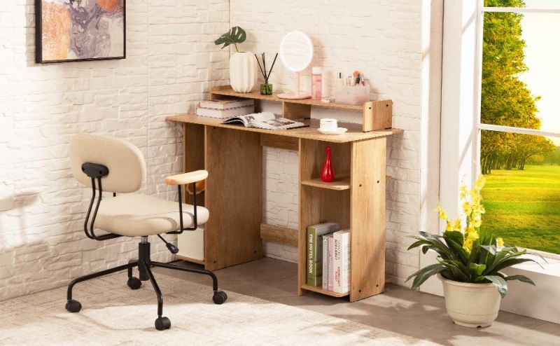 Computer Desk with Storage Shelves - Study Gaming Desk for Small Spaces, Laptop Desk Writing Table for Home Office
