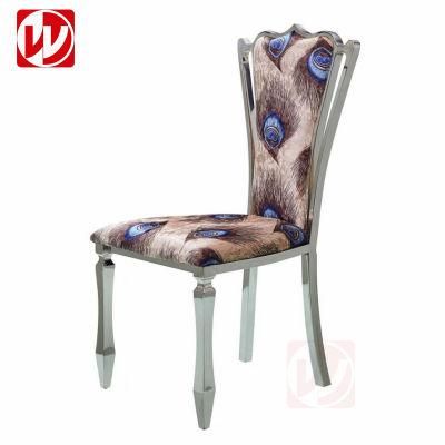Modern Stacking Design Mirror Stainless Steel Hotel Reception Chair Home Used Dining Chair