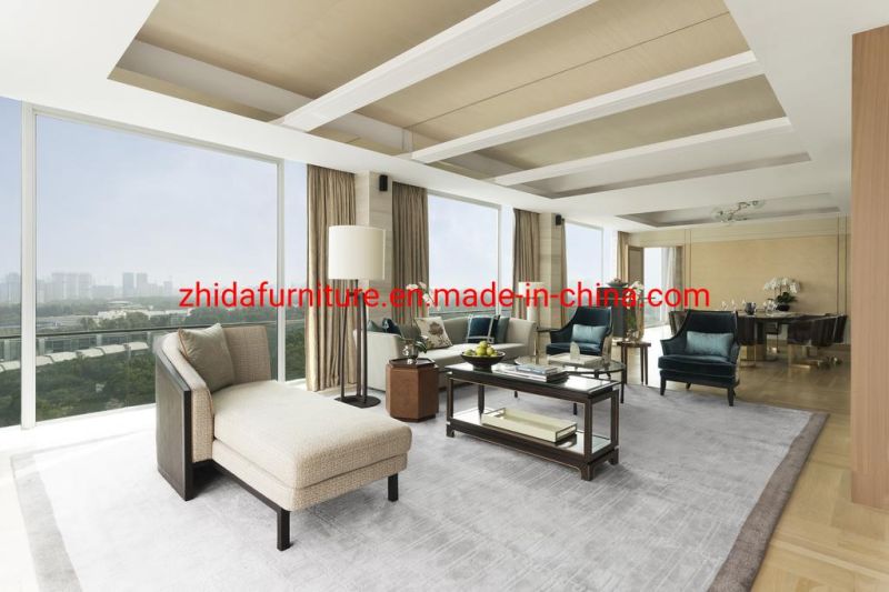 Modern Commercial Wooden Hotel Bedroom Living Room Furniture for 5 Star Resort Villa Apartment