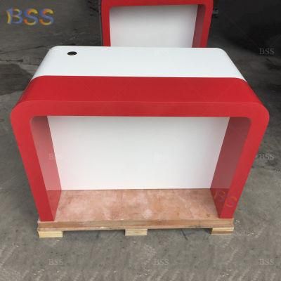 Executive Desk Gloss Red Black Marble Modern Office Executive Desk