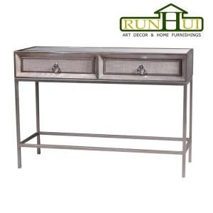 Modern Furniture Drawer of Chest Linen Mirrored Console Table