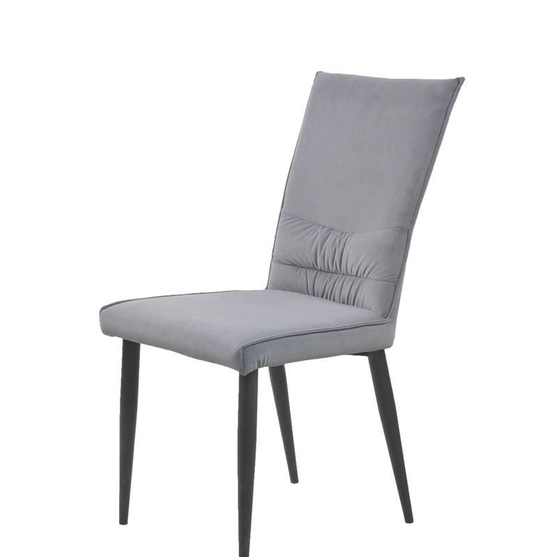 Restaurant Hotel Kitchen Chair High Back Velvet Fabric PU Dining Chairs