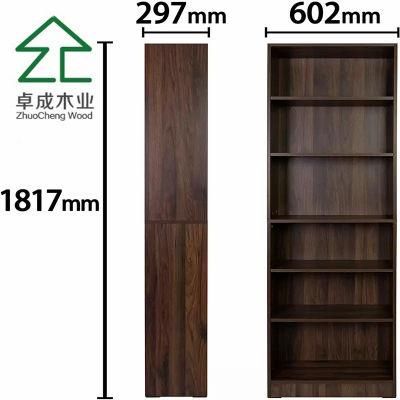 Black Color 15mm Melamine MDF Bookcase