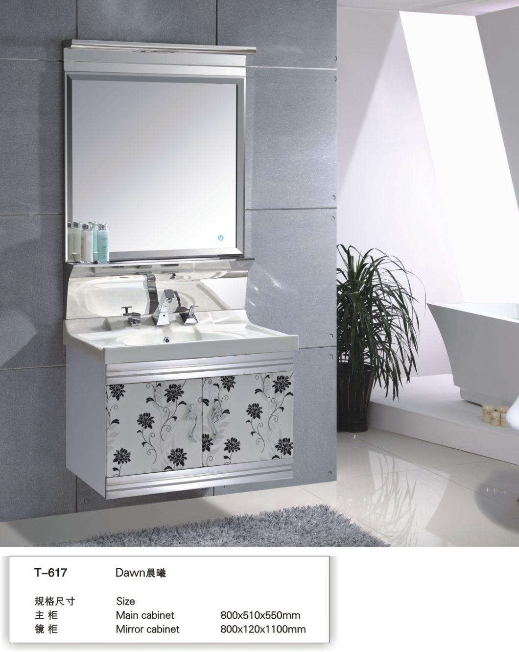 Wall Modern Hotel Home Storage Stainless Steel Metal Bathroom Furniture