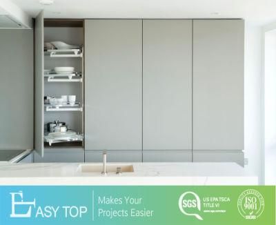 High Quality Home Storage Cabinets Gery Matt Kitchen Pantry Wooden Cupboard Home Furniture